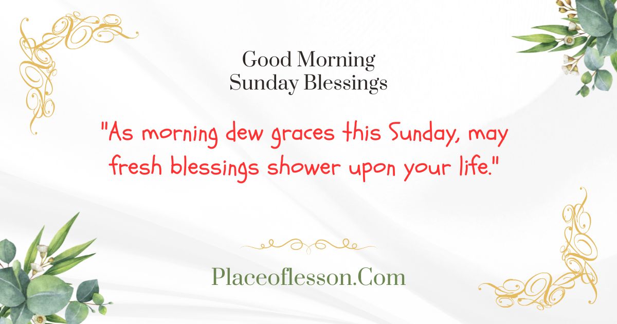 Good Morning Sunday Blessings