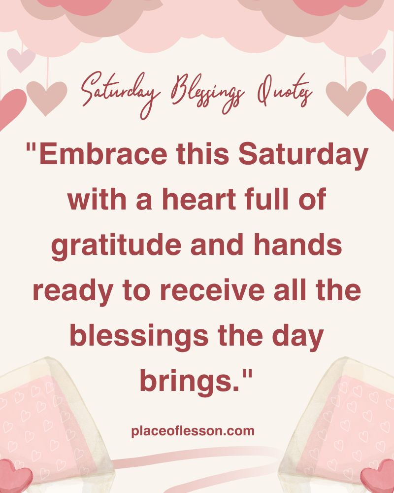 Saturday Blessings Quotes