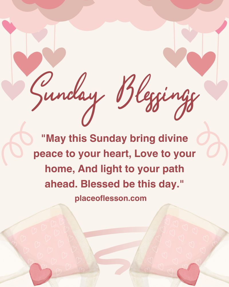 What is the Blessing Prayer for Sunday