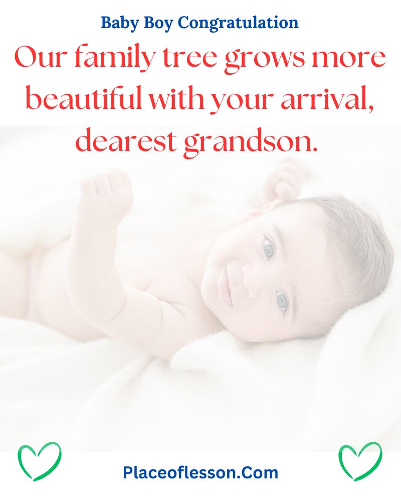 Personalized Baby Boy Wishes from Grandparents