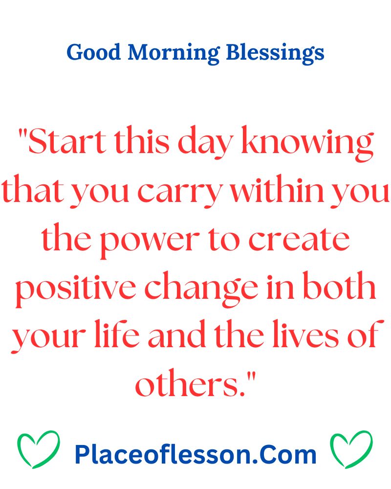 Positive Good Morning Blessing