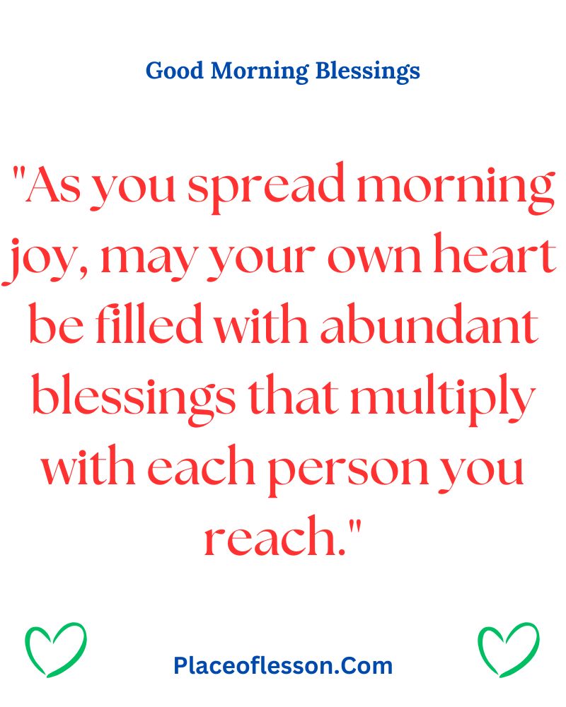 Sharing Morning Blessings