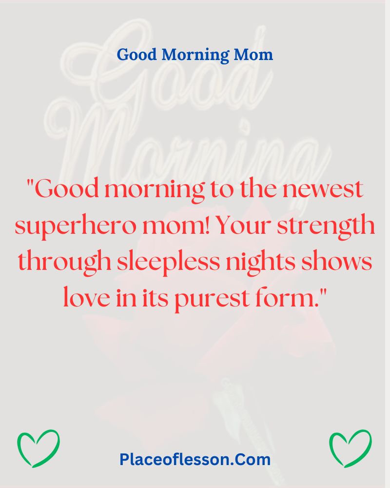 Good Morning Messages for a New Mom