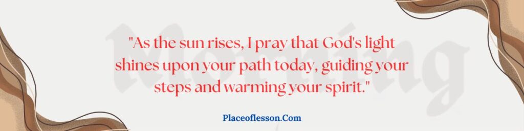 Good Morning Prayer