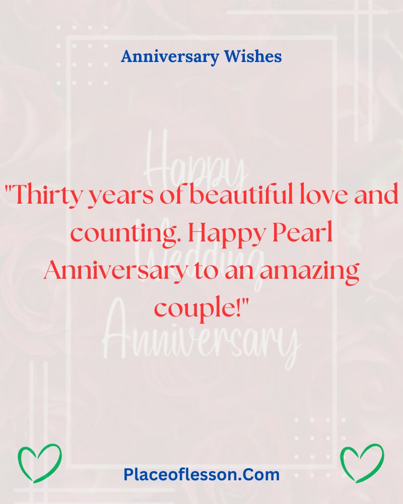 Sweet Happy 30th Anniversary Messages